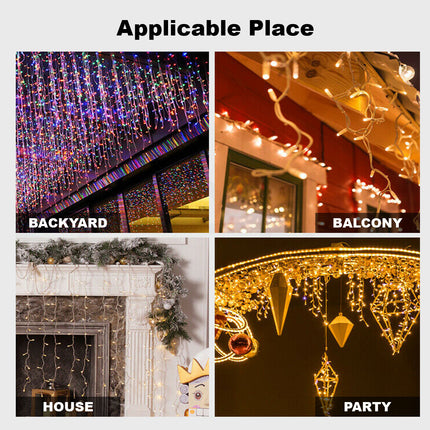 Christmas Decorations Curtain String Lights Cold White