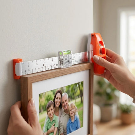 Level Ruler Picture Hanging Tool With Level Wall Mount Guide For Frames Artwork