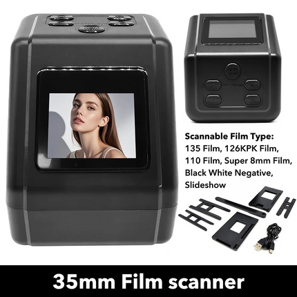 Film Scanner 35mm 110 Slide Negative Converter Photo Digital Image Viewer 2" LCD