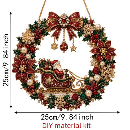 Unfinished Christmas Santa Diamond Painting Kit Xmas Ornament Kit Window Decor Style C