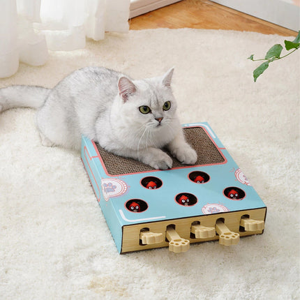 Cat Toy Whack-a-Mole Cat Scratching Board Corrugated Cardboard Scratching Pad