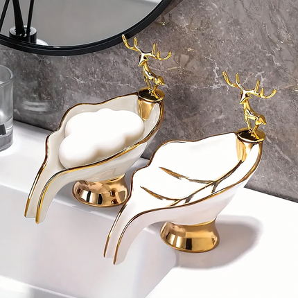 Soap Dish Holder with Drainage Non Slip Bathroom Kitchen SinkHome Storage Holder