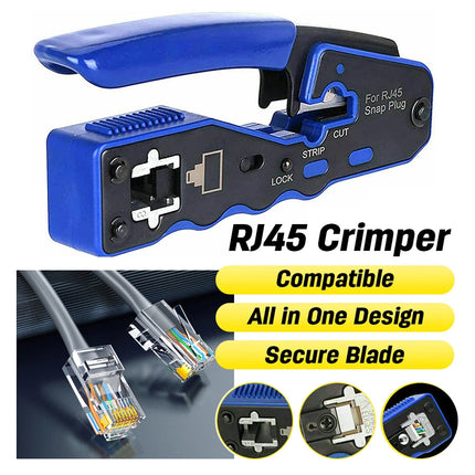 CAT6/5 Network Cable Tool Tester RJ45 Crimper Ethernet LAN Kit Crimping Set
