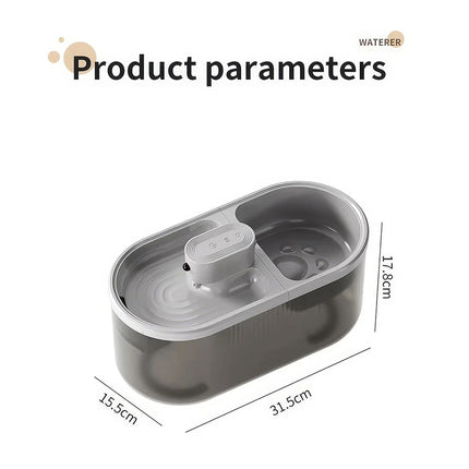 Automatic Pet Cat Drinker 4.5L Motion Sensor 2 Bowl Ultra-Quiet Drinker Fountain