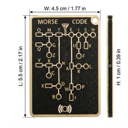 2X Morse Code Karte Pro Pocket-Size LED Trainer Morse Code Trainer Card Pro