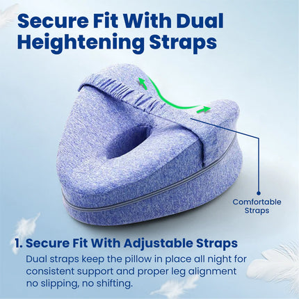 Ergonomic Memory Foam Leg Pillow Knee Support Cushion for Home Use