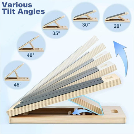 Adjustable Non-Slip Wooden Slant Board Incline Calf Stretcher Gym Exercise