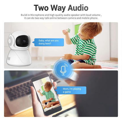 1080P WiFi IP Security Camera Wireless Indoor CCTV System Home  Pet Monitor