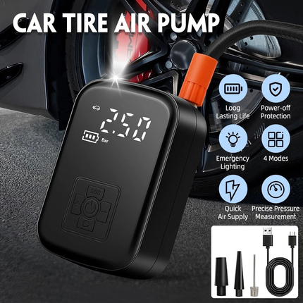 Mini Digital Car Tyre Inflator Pump Portable Auto Air Compressor Bike Motorcycle