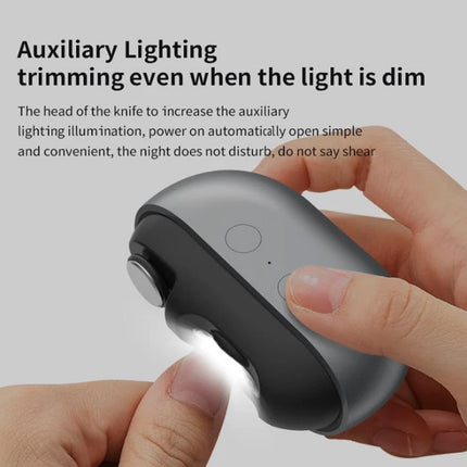 Easyclip Smart Nail Clipper, 3In1 Multi-Functional Electric LED Toenail Clipper Grey