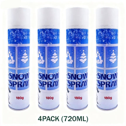 4PCS Christmas Snow Spray White Artificial Snow Craft Tree Window Decoration