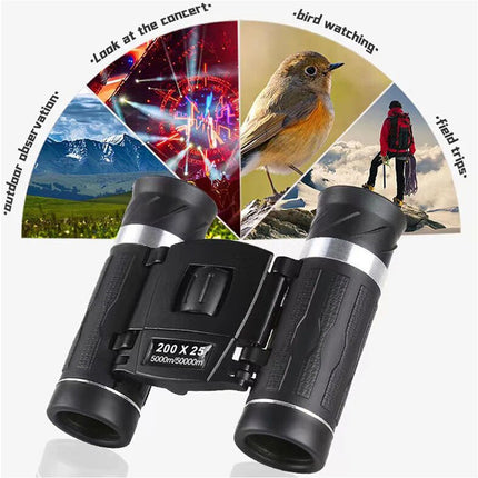 200x25 Binoculars Mini Pocket Waterproof Compact Telescope for Bird Watching