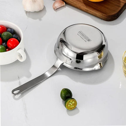 Stainless Steel Milk Pot Butter Warmer Pan Small Saucepan with Pour Spouts