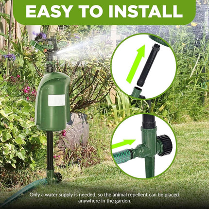 Motion Activated Garden Animal Deterrent Repeller Sprinkler Bird Cat Pest Scarer