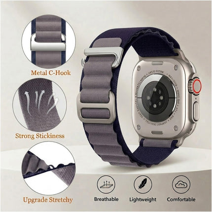 For Apple Watch iWatch Band Strap 9 8 7 6 SE 46mm 42mm 44mm SE Ultra Nylon Alpine
