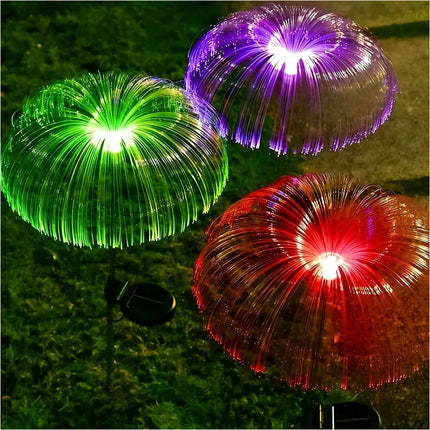 2pcs Solar Garden Lights Waterproof Jellyfish Lamp Christmas Outdoor Yard Decor