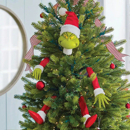 Grinch-Arm Leg Head Ornaments Holder Christmas Tree Decorations Xmas Party Gift