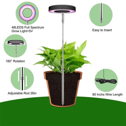 Full Spectrum Plant 48 LED UV Grow Light Veg Lamp For Indoor Hydroponic Plant AU