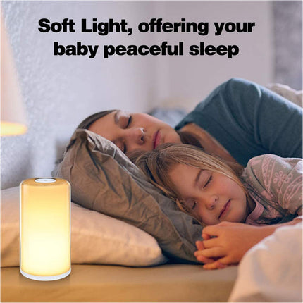 7 Color Wake up Light Sunrise Alarm Clock LED Touch Bedside Sounds Night Lamp