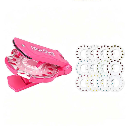Diamond Hair Sparkle Stapler Machine Tools Kit Gems for Shirt Decor Girls Hair Makeup
