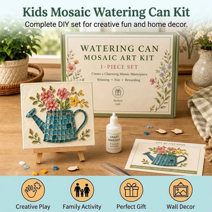 Watering Can Mosaic Art Kit Floral Watering Can DIY Mosaic Bead