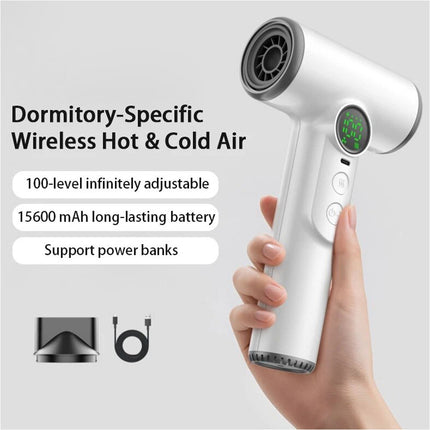 Rechargeable Wireless Portable Hair Dryer Fast Drying High Speed Blow Dryer