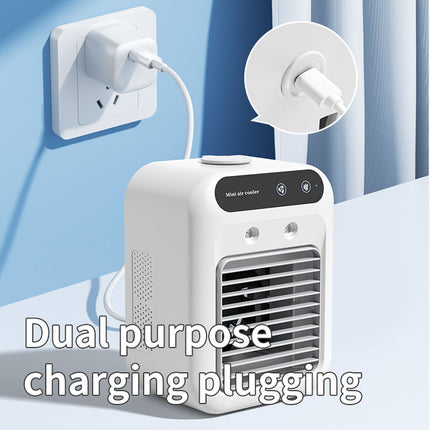 USB Mini Air Cooler Fan, Desktop Misting Fan, Portable Cooling Fan