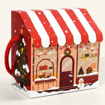 10Pcs Snowman Printed Christmas House Gift Boxes New Year Party