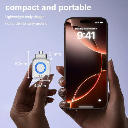 Type-C 140W Auto Disconnect Charging Adapter Fast Charge Mechanical Cut-Off - Silver White