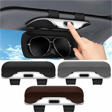 1 Pcs Auto Car Sun Glasses Holder Case Box Glasses Clip Visor Card Ticket Organizer