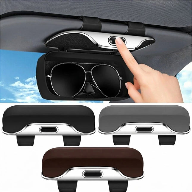 1 Pcs Auto Car Sun Glasses Holder Case Box Glasses Clip Visor Card Ticket Organizer
