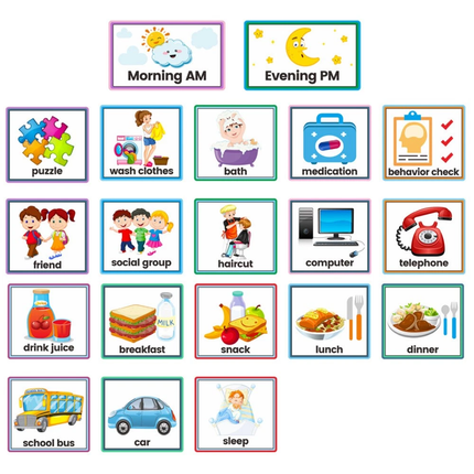 70Pcs Visual Daily Schedule Cards Routine Work Activity Planner