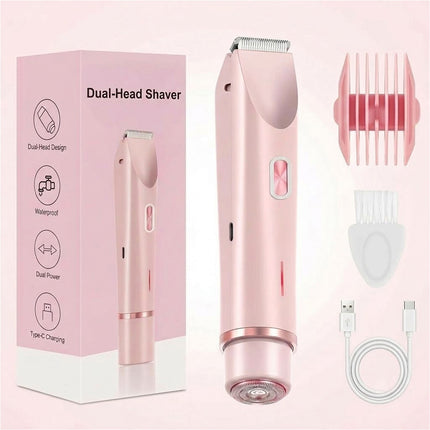 Dual Head Shaver Women, Electric Bikini Trimmer, Wet & Dry Use Hair Removal