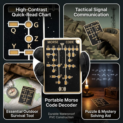 2X Morse Code Karte Pro Pocket-Size LED Trainer Morse Code Trainer Card Pro