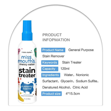 3*120ml Miss Mouth's Messy Eaters Stain Treater Spray Strength Spot Cleaner