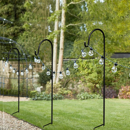 8 Pack Shepherd Hooks 90cm, Plant Basket Hanger Crook, Garden Stakes Bird Feeder Pole
