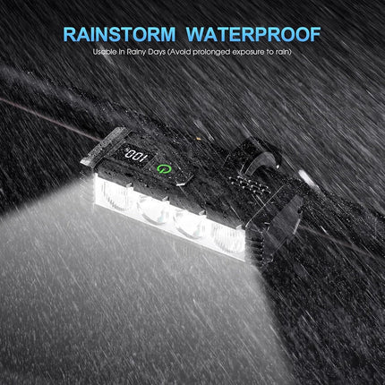 Waterproof Super Bright LED Bike Light USB Rechargeable Bicycle Front Headlight