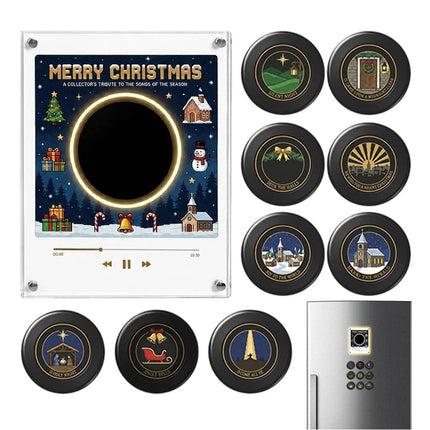 Christmas Vinyl Player Fridge Record NFC Magnetic Music Box Set