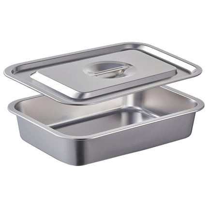 Stainless Steel Baking Pan Tray With Lid Cake Baking BBQ Pan Tray Roaster Pan