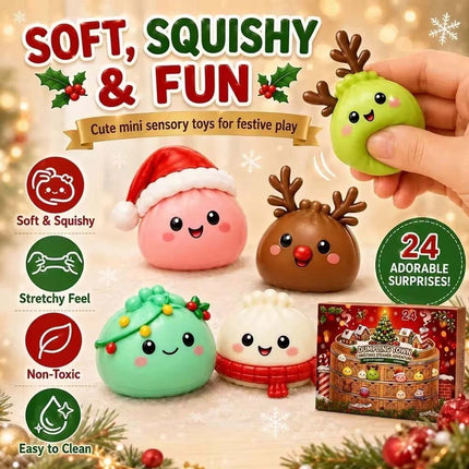 2026 Christmas Squi-shy Advent Calendar 24 Days Dumpling Toys Adult Xmas Gift