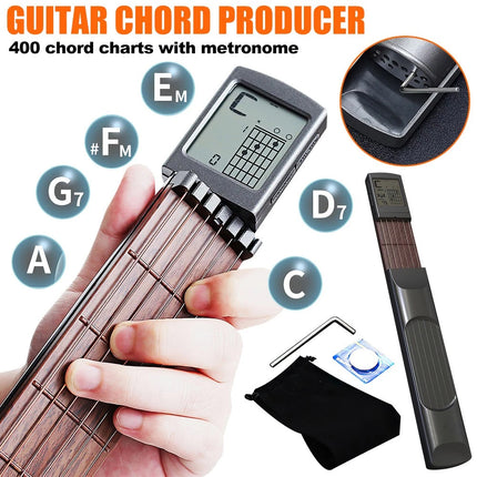 Pocket Guitar Chord Practice Tool Guitar Neck Trainer with Rotating Chord Chart