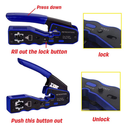 CAT6/5 Network Cable Tool Tester RJ45 Crimper Ethernet LAN Kit Crimping Set