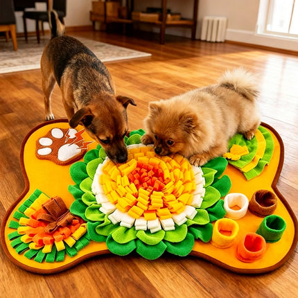 Pet Dog Cat Snuffle Mat, Foraging Food Hidden Feeding Toy for Boredom Relief