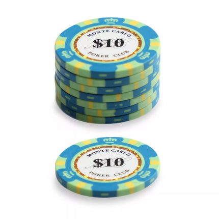 500 Chips Poker Set Case 14g Chips 100% Plastic Playing Cards