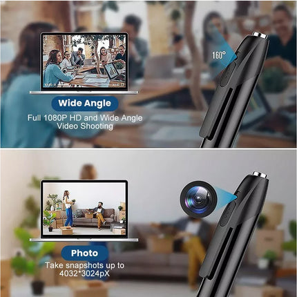 1080P HD Clip On Mini Hidden Camera Pen Video Recorder Cam DV DVR Camera Pen + 64G