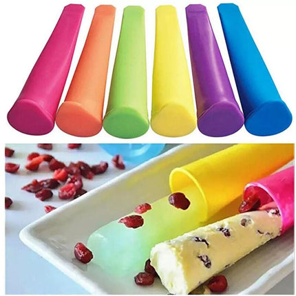 6X Silicone Ice Mould Cream Block Molds Icy Pole Jelly Pop Popsicle Maker 42ml