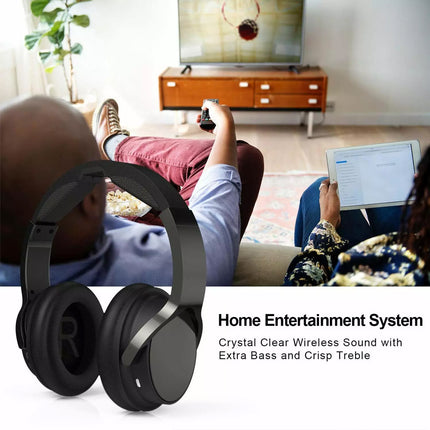 Wireless TV Headphones with 2.4G Digital RF Transmitter Hi-Fi Over-Ear Cordless