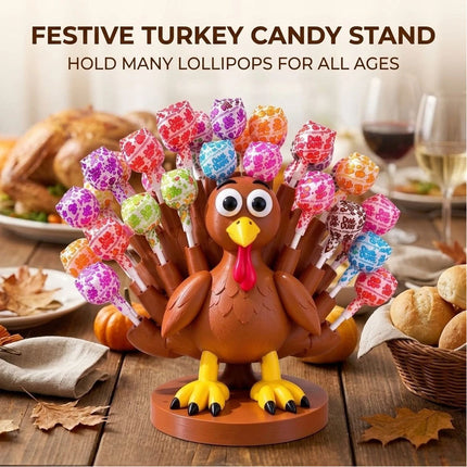 Thanksgiving Turkey Lollipop Holder, 3D Printed Turkey Lollipop Stand and Candy