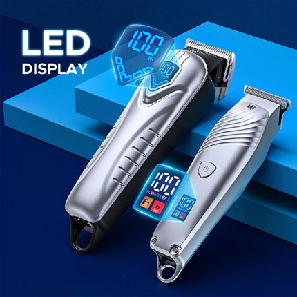 2 Kit Electric Hair Clippers Men's Cordless Hair Trimmer Beard Clippers Trimmer