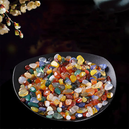 1KG 7-9mm Mixed Agate Crystal Chips BULK Grade Natural Gemstone Polished Stones